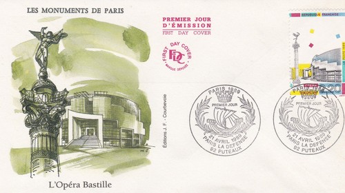 France 1989 fdc les monuments - france,