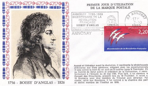 France 1989 fdc bicentenaire - 1989,