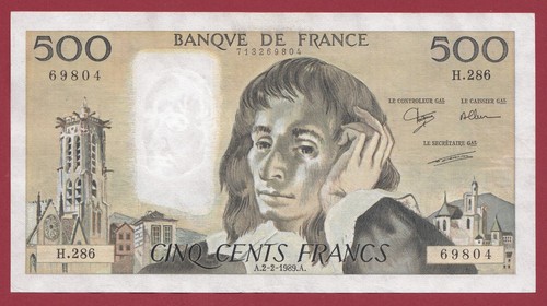 Francia 500 franchi pascal - francia, ""pascal""