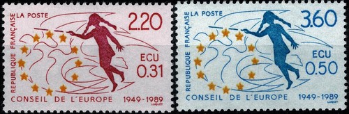 France 1989 timbre service - france,