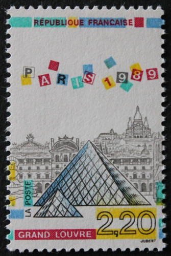 Timbre france grand louvre - -,