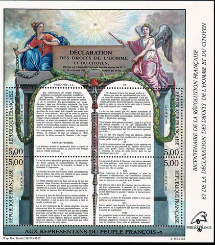 France 1989 declaration droits - declaration,
