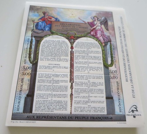 France 1989 bloc faciale - ,
